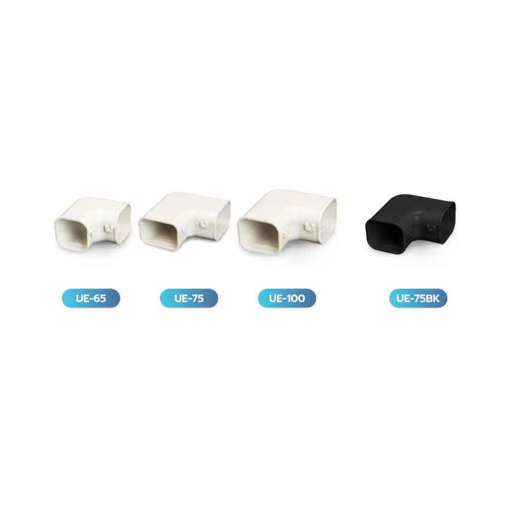อุปกรณ์ข้องอโค้ง รางครอบท่อแอร์ UE-75BK (75 มม.) ELBOW UPC UPVC DUCT LINER_2